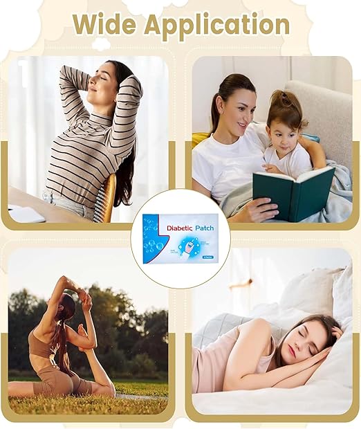 12Pcs Natural Diabetic Glucose Support Patches