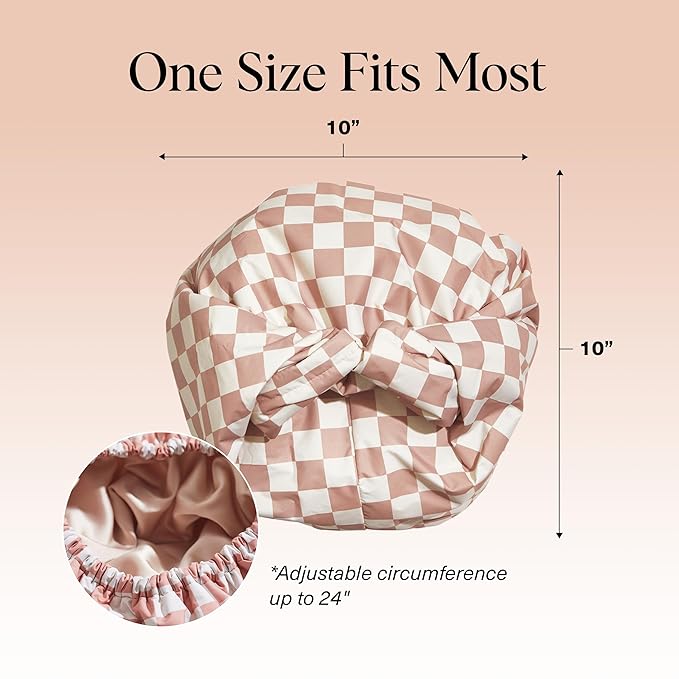 Luxury Reusable Shower Caps for Women Waterproof