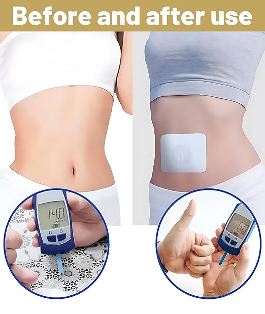 12Pcs Natural Diabetic Glucose Support Patches