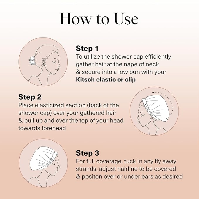 Luxury Reusable Shower Caps for Women Waterproof